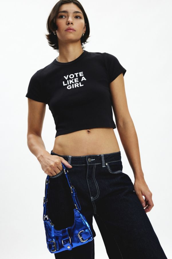 Slide View: 3: Future State Vote Like A Girl Graphic Baby Tee