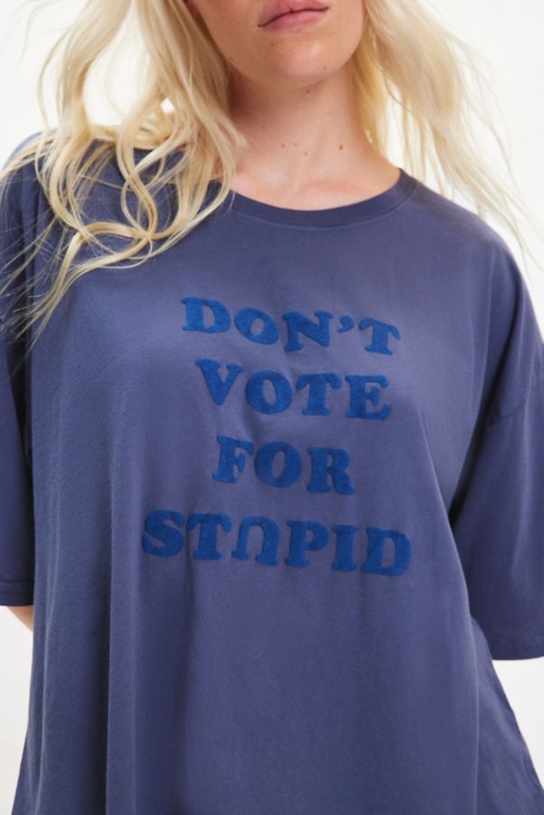 Slide View: 1: T-shirt Graphique Future State Ne Votez Pas Pour Stupide