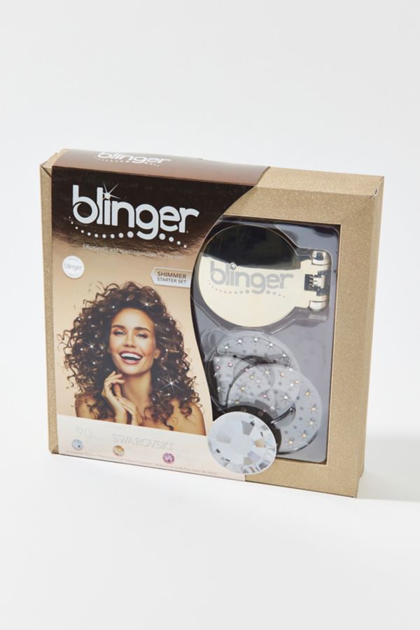 Slide View: 2: Kit de démarrage blinger® Shimmer Outil de coiffure et ensemble de cristaux Swarovski®