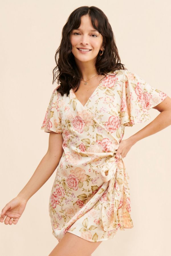 Slide View: 1: Dress Forum Joy Tulip Mini Wrap Dress