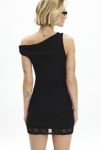 Thumbnail View 4: UO Up All Night Asymmetric Off-The-Shoulder Lace Mini Dress