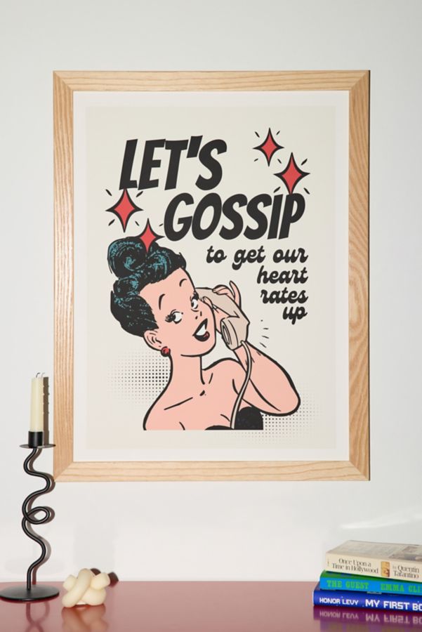 Slide View: 1: GS Print Shoppe Let's Gossip Art Print