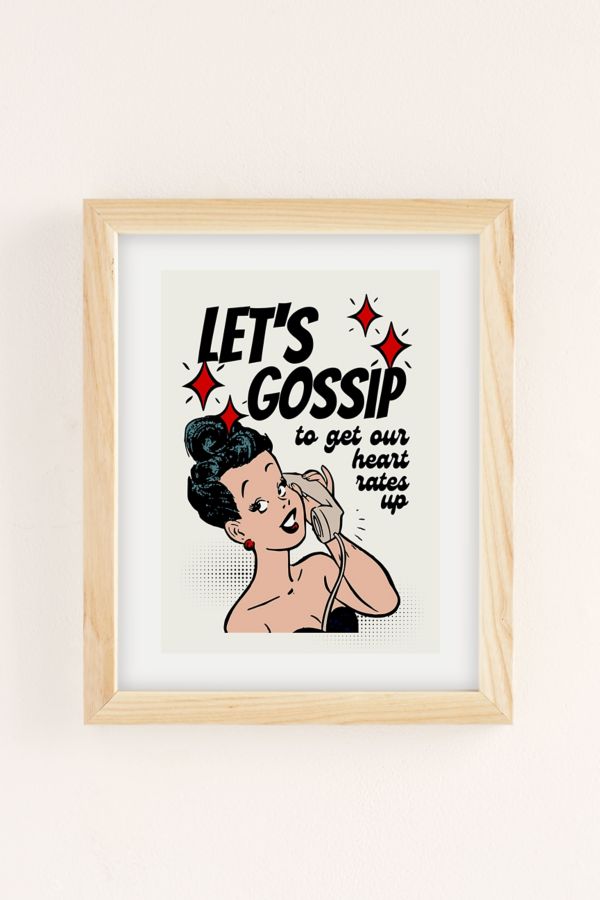 Slide View: 2: GS Print Shoppe Let's Gossip Art Print