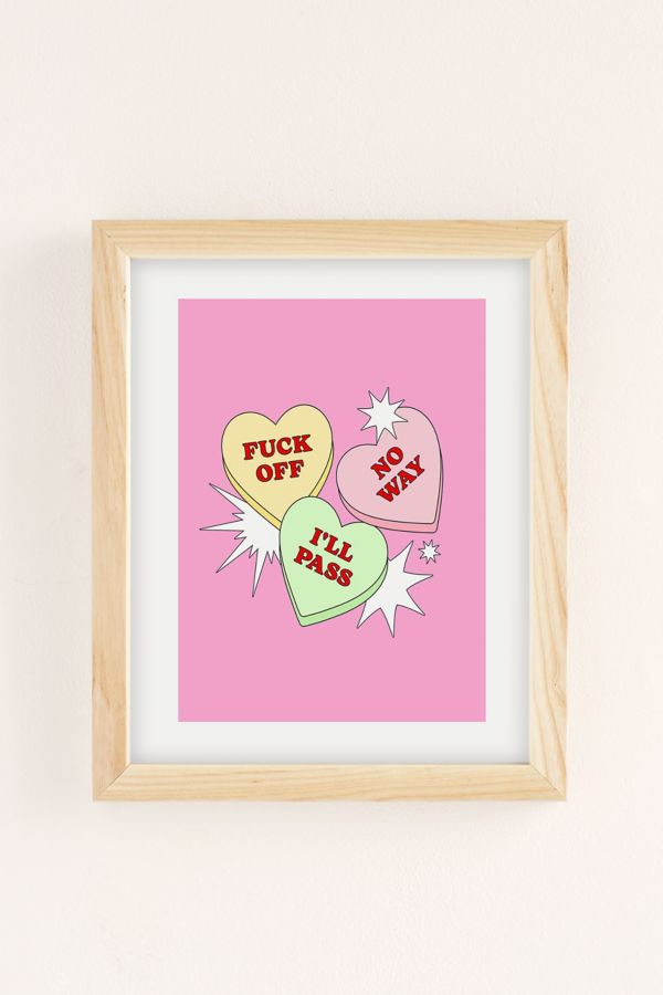 Slide View: 2: GS Print Shoppe Sassy Candy Heart Art Print