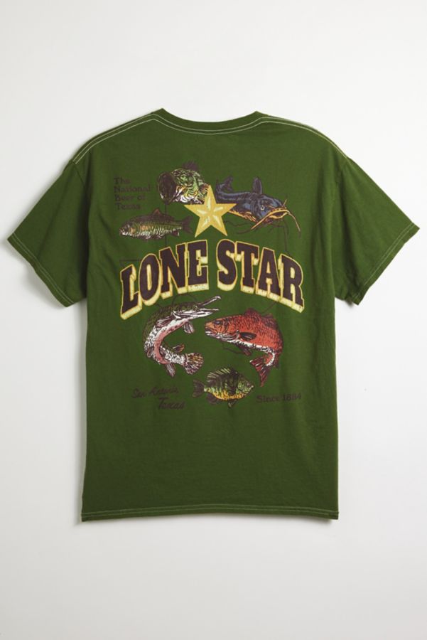 Slide View: 1: T-shirt Graphique Poissons Lone Star