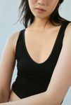 Thumbnail View 4: Out From Under Plunge Ribbed Seamless Knit Cropped Cami