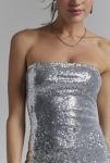 Thumbnail View 2: Robe Mini Motel Rone Argent Chrome Paillettes Taille Basse