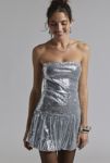 Thumbnail View 4: Robe Mini Motel Rone Argent Chrome Paillettes Taille Basse