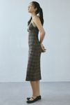 Thumbnail View 4: Motel Delfina Lace Trim Plaid Slip Midi Dress