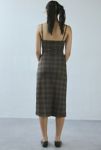 Thumbnail View 5: Motel Delfina Lace Trim Plaid Slip Midi Dress