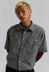 Thumbnail View 1: UO Check Pattern Cut-Off Oxford Shirt