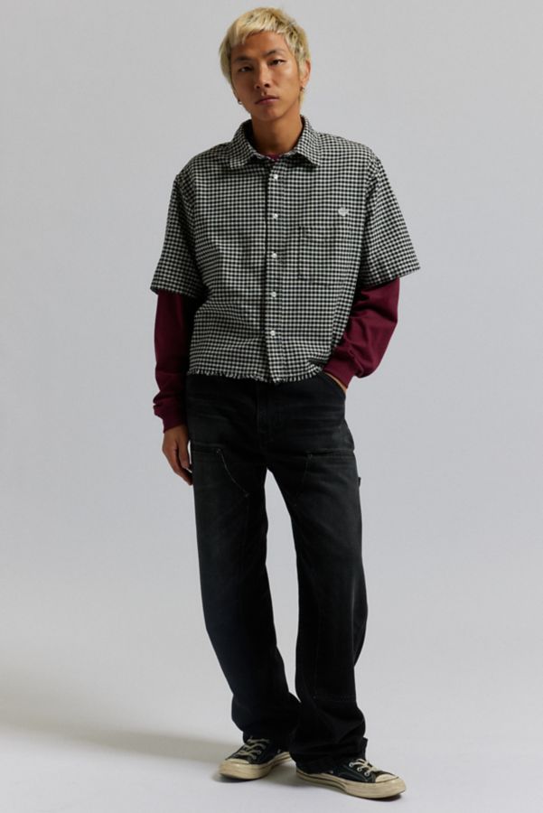 Slide View: 3: UO Check Pattern Cutoff Oxford Shirt