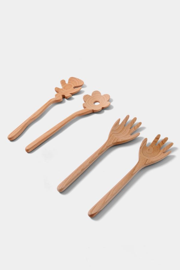 Slide View: 2: Areaware Wooden Serving Friends Set