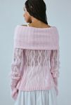 Thumbnail View 2: Fantastic Baby Gigi Off-The-Shoulder Open Knit Sweater