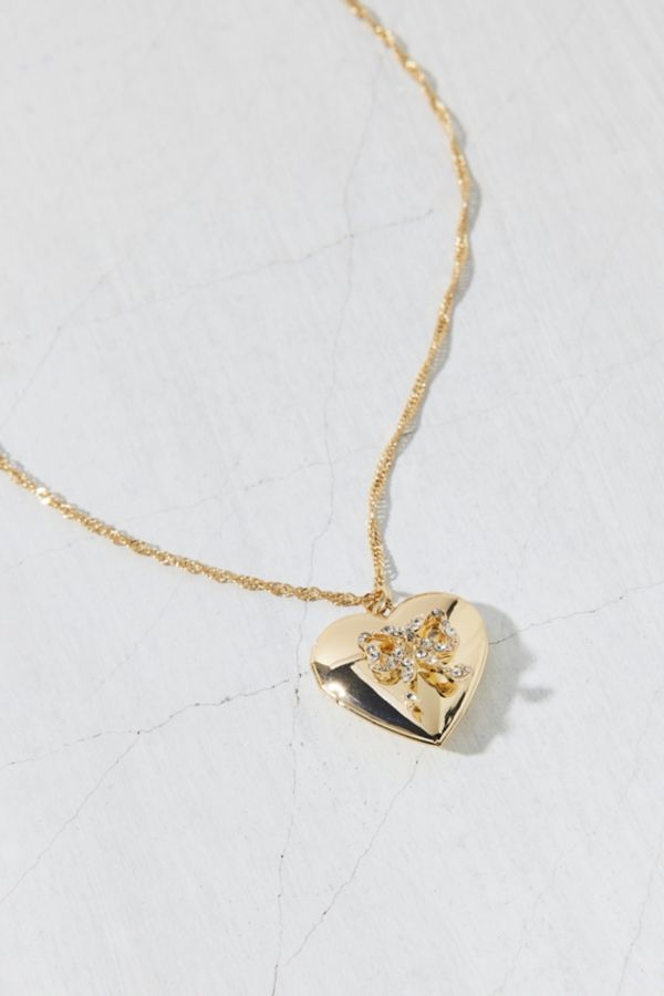 Slide View: 1: Collier Pendentif Médaillon Nœud