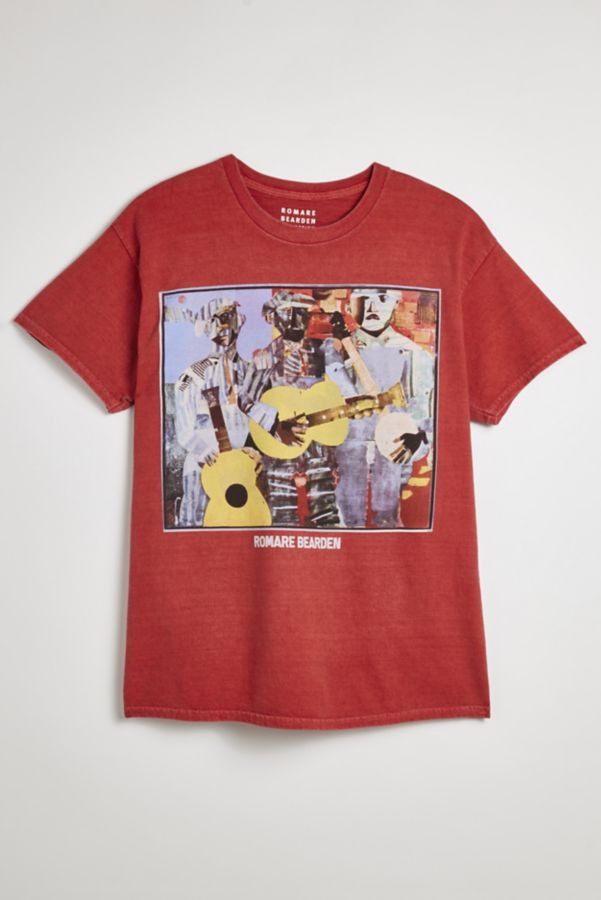 Slide View: 1: T-shirt Graphique Romare Bearden Trois Musiciens Folk