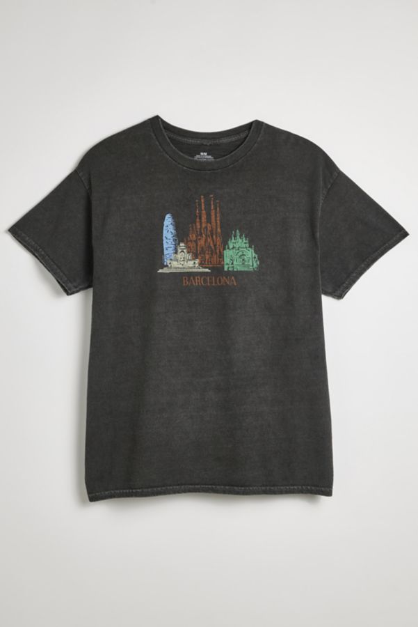 Slide View: 1: T-shirt Graphique Ville de Barcelone