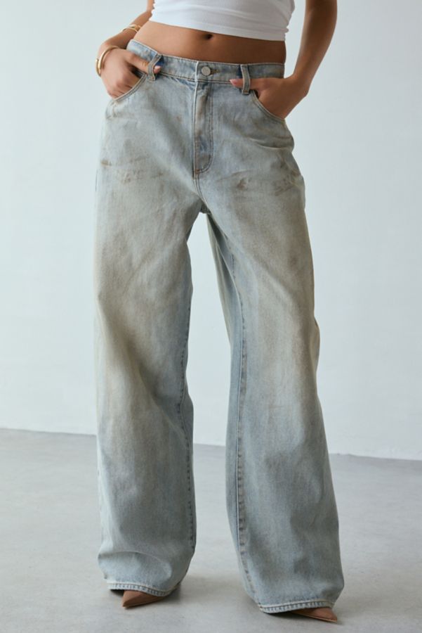 Slide View: 2: Abrand 95 Nicole Mid-Rise Super Baggy Jean