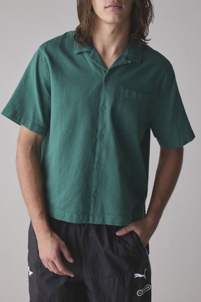 Standard Cloth Liam Cropped Seersucker Shirt