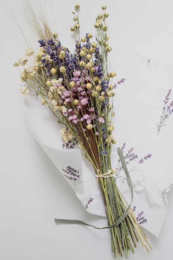 Slide View: 2: Roxanne’s Dried Flowers Lavender Fields Bouquet