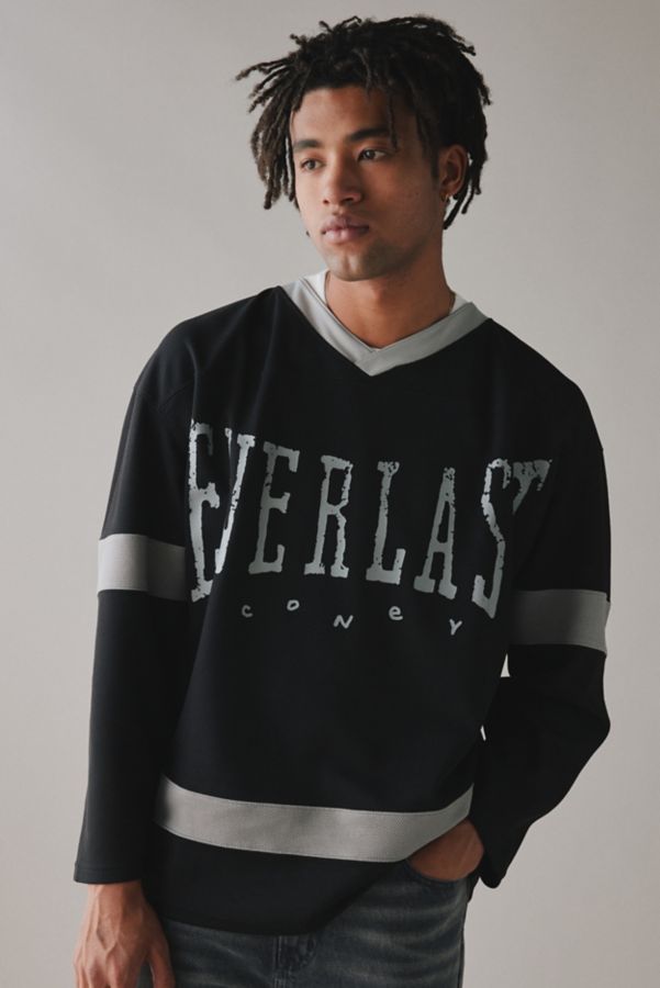 Slide View: 1: Coney Island Picnic X Everlast Hockey Jersey Long Sleeve Tee