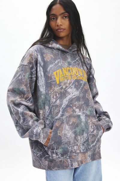 Vancouver Graphic Woodland Camo Hoodie Sweatshirt