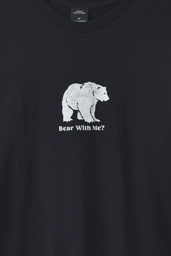 Slide View: 2: Bear With Me Short Sleeve Cotton Graphic Tee