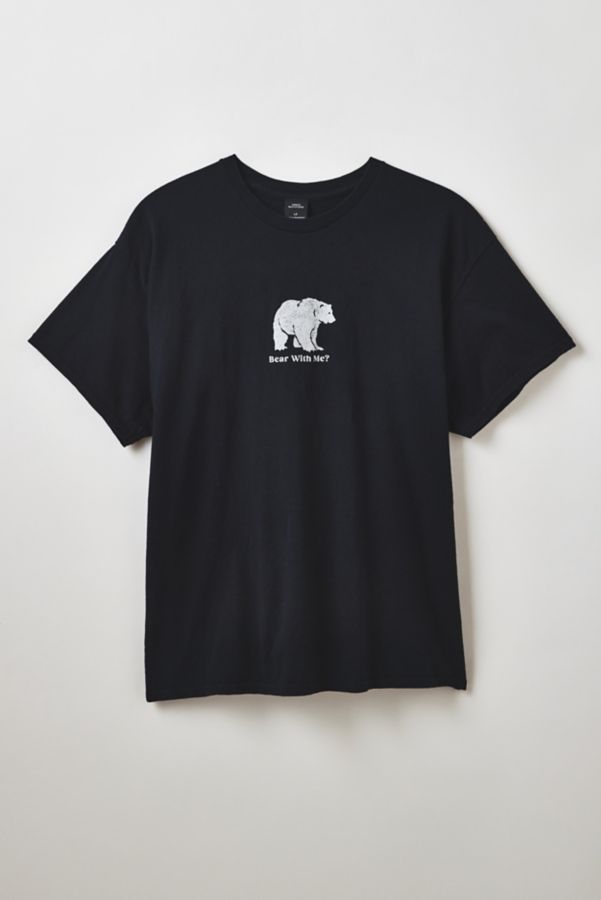 Slide View: 1: Bear With Me Short Sleeve Cotton Graphic Tee