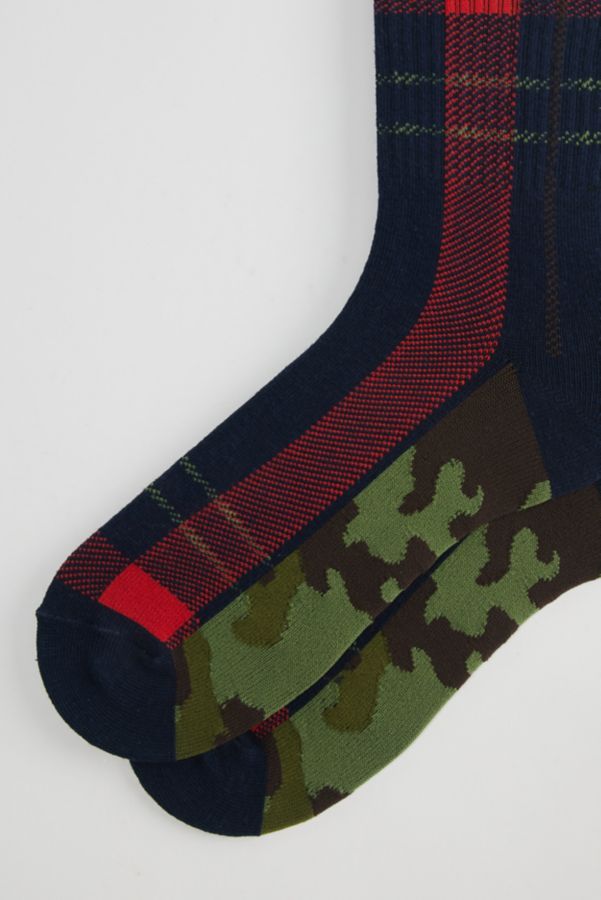 Slide View: 2: Chaussettes Camouflage & Carreaux