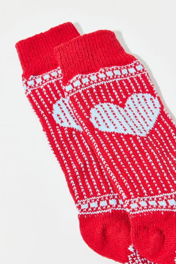 Slide View: 2: American Trench Heart Cable Knit Sock