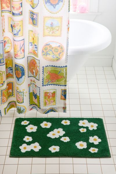 Meadowland Floral Plush Tufted Bath Mat