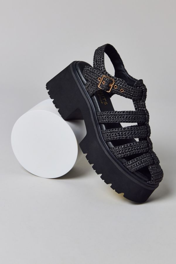 Slide View: 1: Coconuts By Matisse Footwear Tavi Raffia Platform Fisherman Sandal