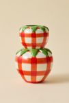 Thumbnail View 2: Stacked Strawberry Gingham Ceramic Vase