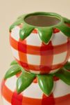 Thumbnail View 3: Stacked Strawberry Gingham Ceramic Vase