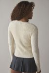 Thumbnail View 3: Kimchi Blue Rose Split-Front Textured Knit Cardigan