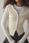 Thumbnail View 1: Kimchi Blue Rose Split-Front Textured Knit Cardigan