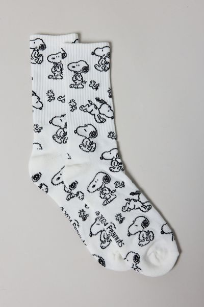 Chaussettes d'équipage Snoopy de Peanuts avec imprimé partout