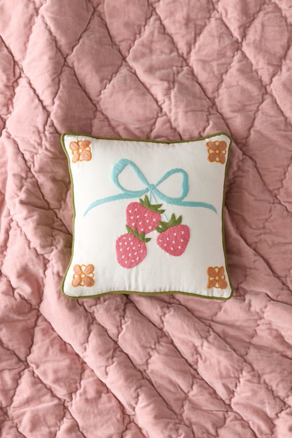 Slide View: 2: Mini Mariana Tile Embroidered Throw Pillow