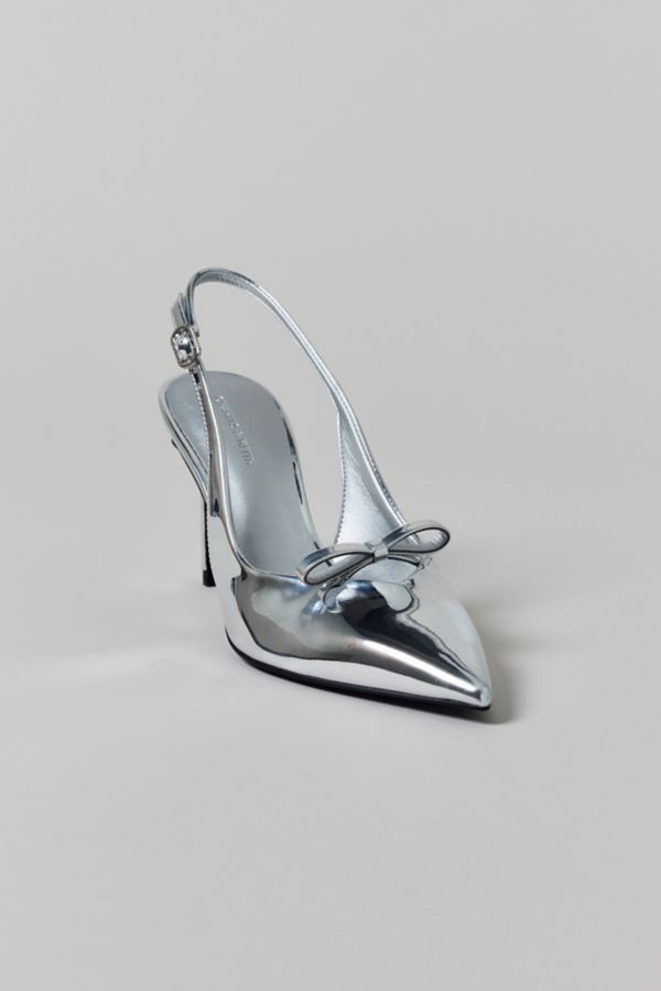 Slide View: 3: Charles & Keith Bow Pointed Toe Slingback Heel