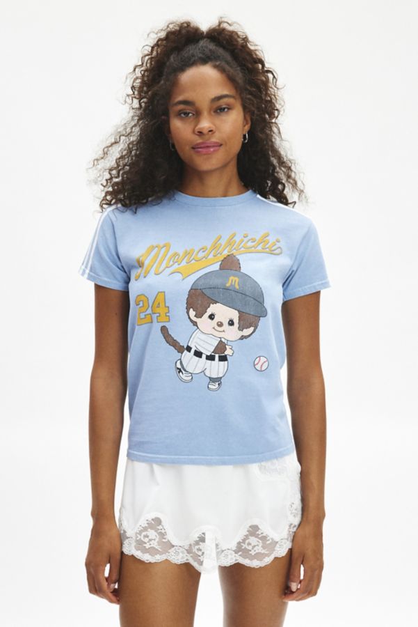 Slide View: 1: T-shirt Ajusté Graphique Baseball Monchhichi