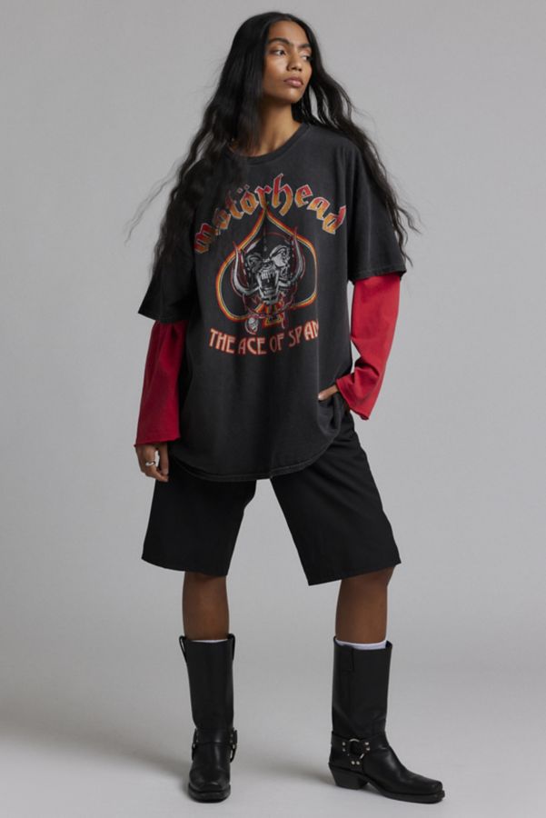 Slide View: 1: Motorhead The Ace Of Spades Graphic Oversized Tee