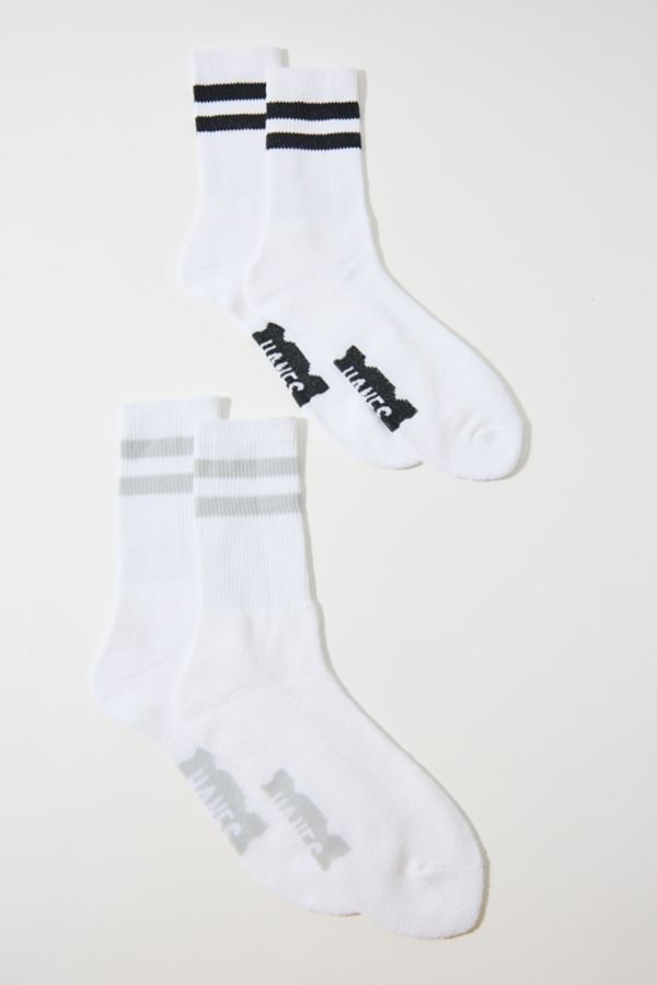 Slide View: 3: Hanes UO Exclusive Athletic Crew Sock 2-Pack