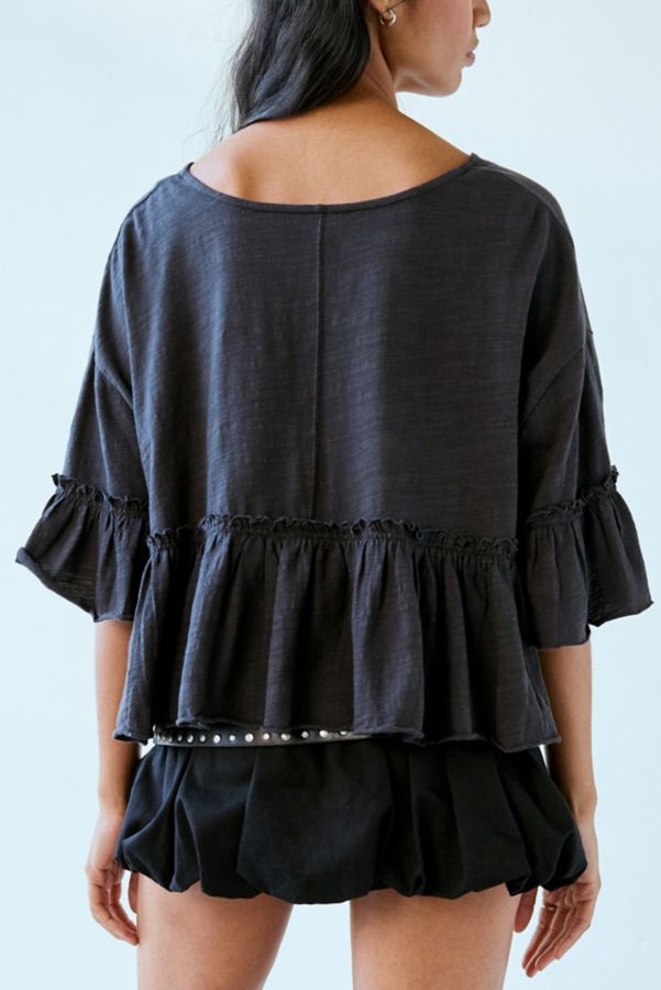 Slide View: 3: UO Brooke Ruffle Babydoll Blouse