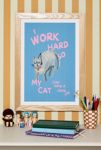 Thumbnail View 1: GS Print Shoppe Work Hard Cat Art Print