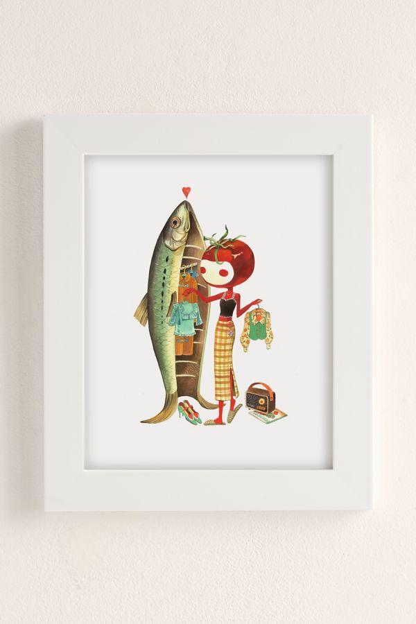 Slide View: 2: Vikki Zhang Miss Tomato And Sardine Wardrobe Art Print