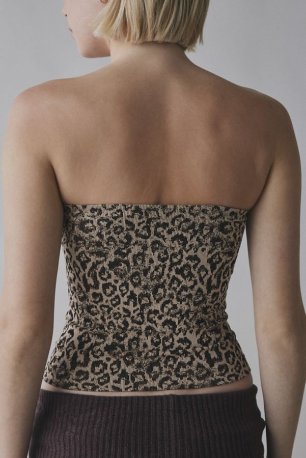 Slide View: 4: Out From Under Leopard Print Seamless Knit Tube Top