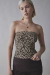 Thumbnail View 1: Out From Under Leopard Print Seamless Knit Tube Top