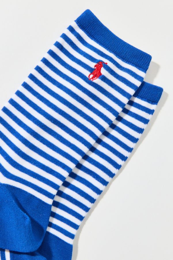 Slide View: 2: Polo Ralph Lauren Striped Crew Sock