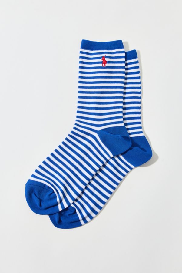 Slide View: 1: Polo Ralph Lauren Striped Crew Sock