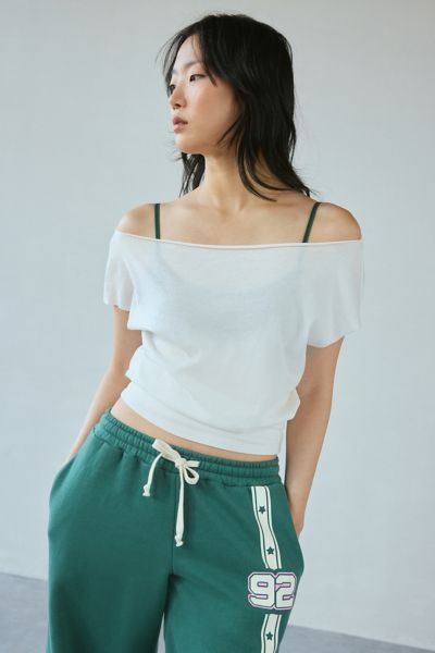 Out From Under Off-The-Shoulder Banded Hem Tee